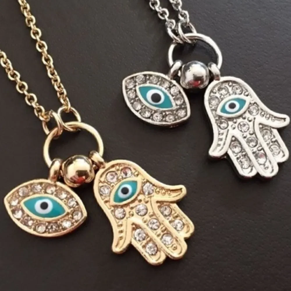 Necklace Hamsa Evil Eye Zinc Alloy Cute Versatile